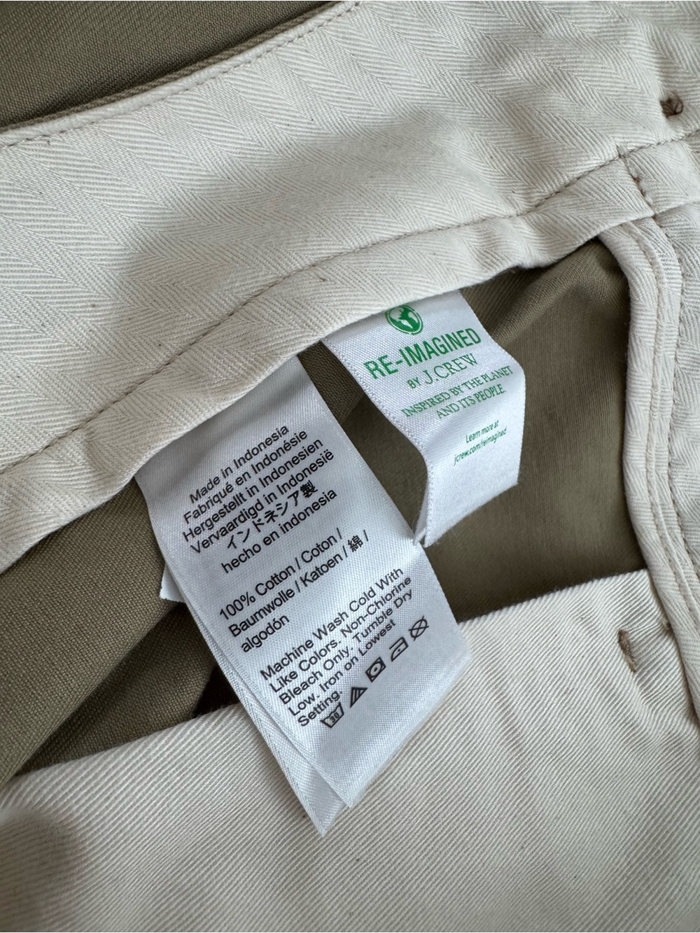NWT J.Crew Classic Chino Pants 36x32 Commander Khaki Straight Leg Cotton - Picture 7 of 7